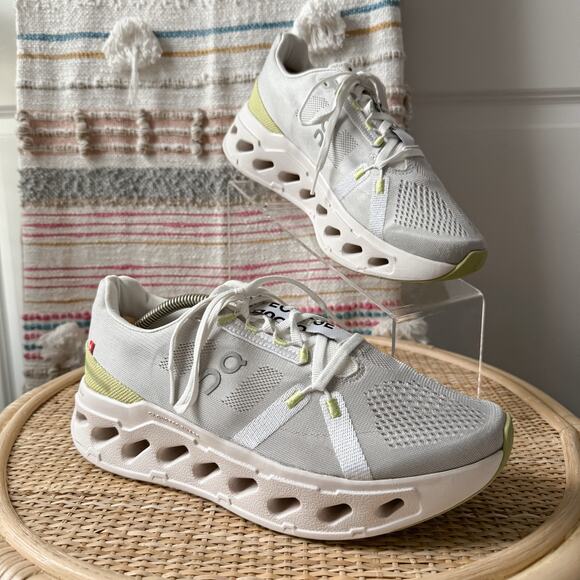 On Cloudeclipse Alloy White Sand Grey Road Running Walking Sneakers Women’s 9.5 - Picture 1 of 8